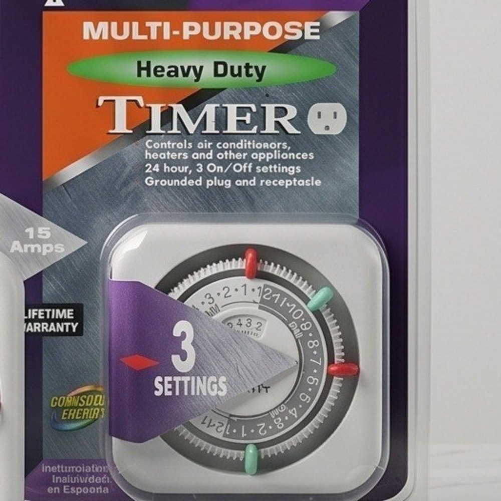 Intermatic TN311C Heavy Duty 24 Hour Mechanical Timer White 15 Amp Grounded NEW